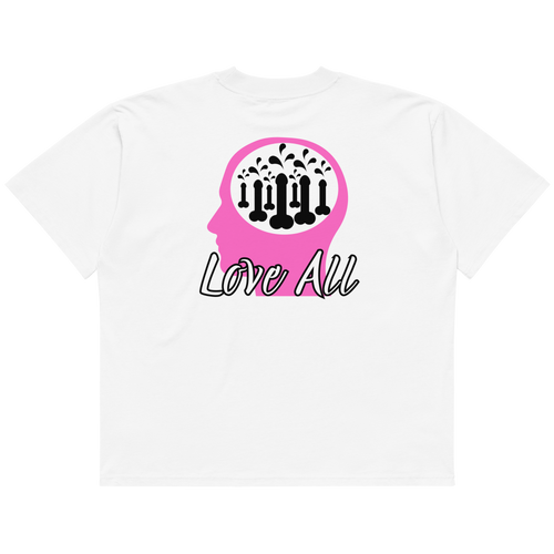 Pink'd stained brain (🍆) Love for all tee