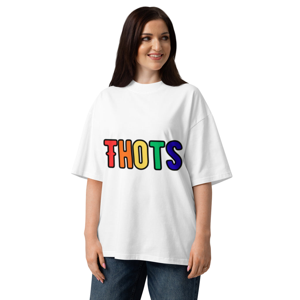 Unisex organic oversized high neck t-shirt